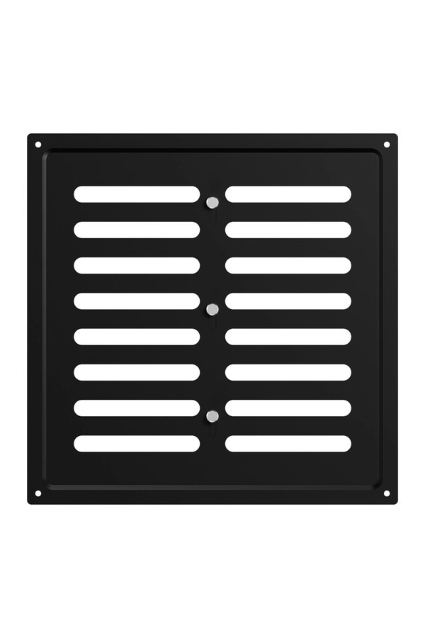 Решетка вентиляционная MER регулируемая 250х250 окрашенная сталь черный ERA