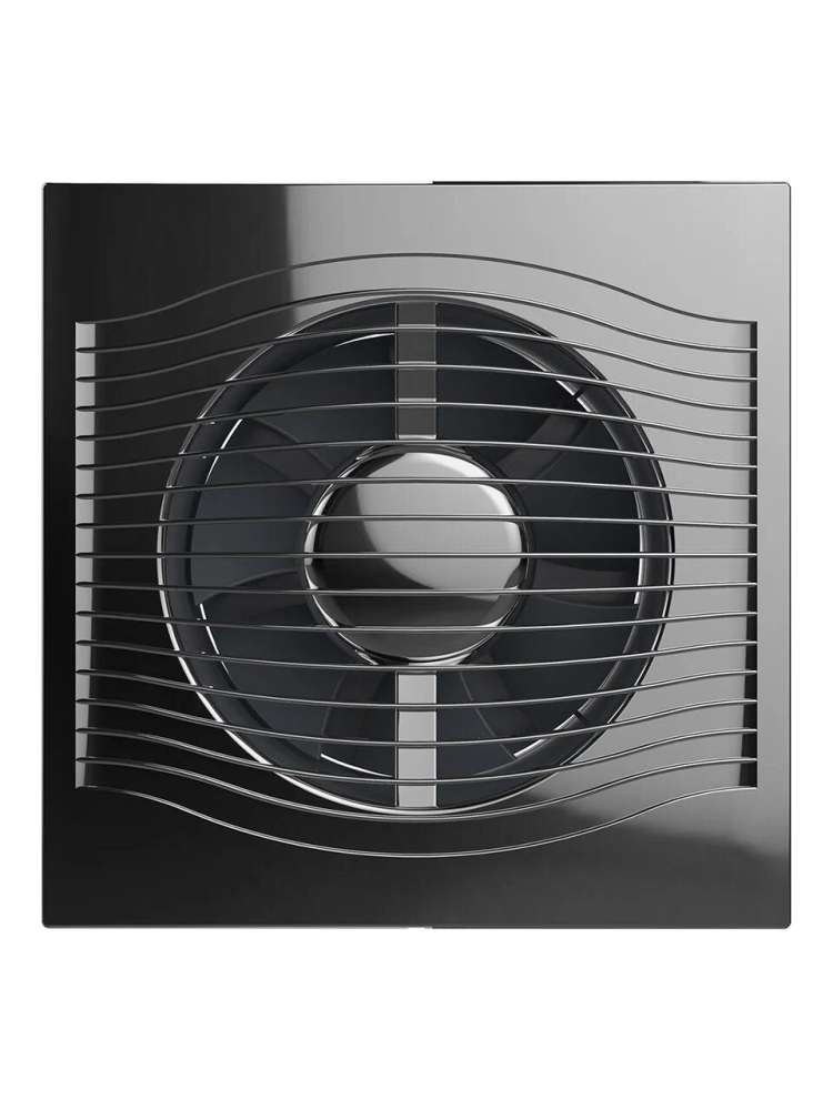 Вентилятор накладной SLIM, обратный клапан, D100, Chrome, DICITI