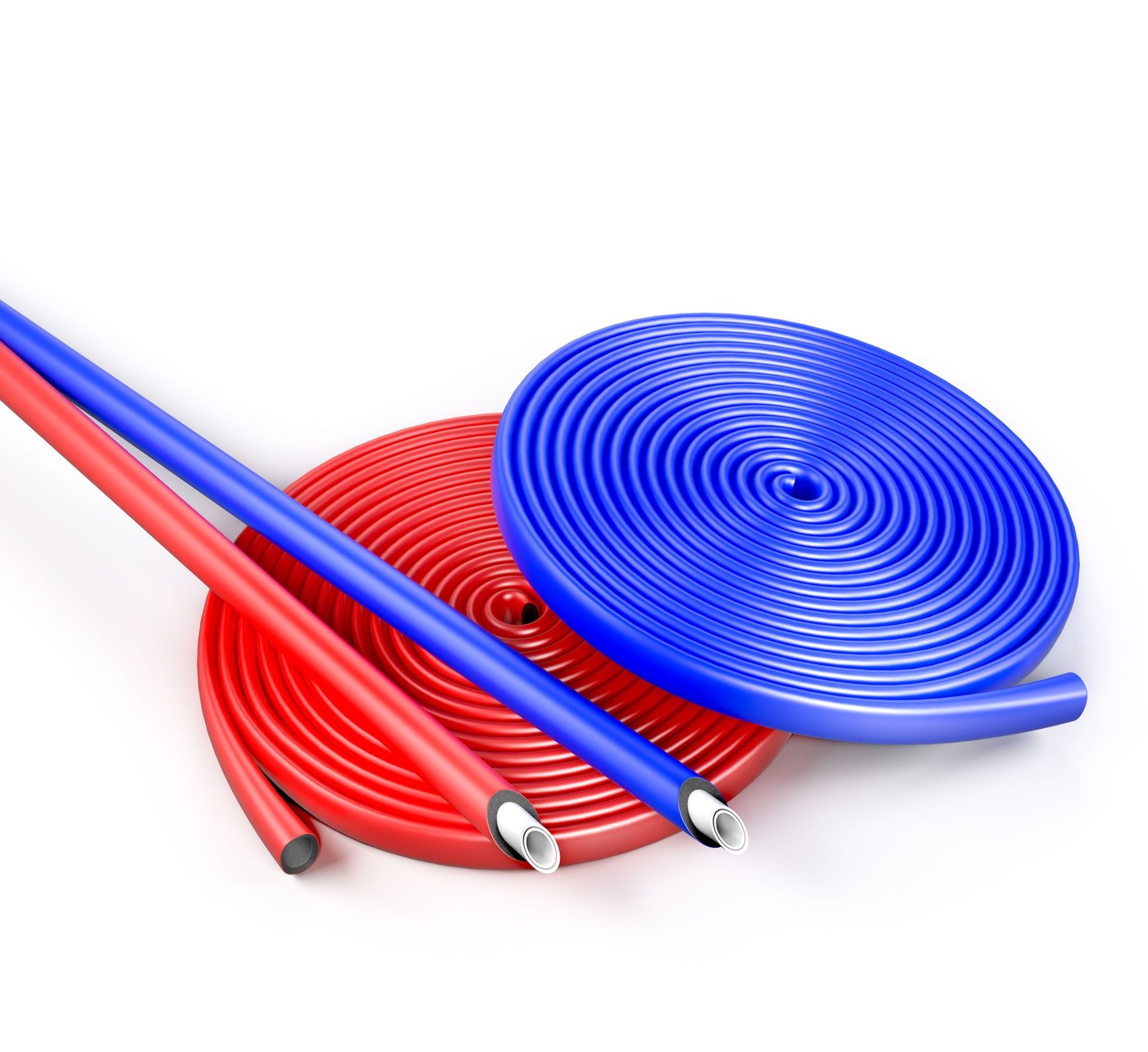 Трубка теплоизоляционная Energoflex Super Protect 28×9 мм, 2 м, красный, синий